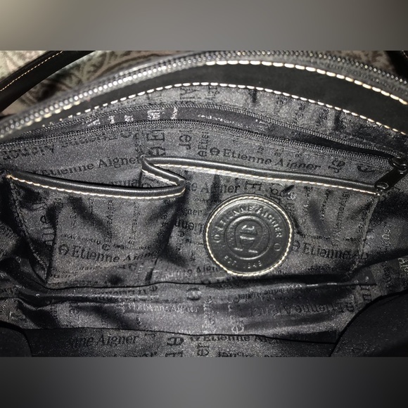 Etienne Aigner Classic Black Leather  Bag - Picture 6 of 13